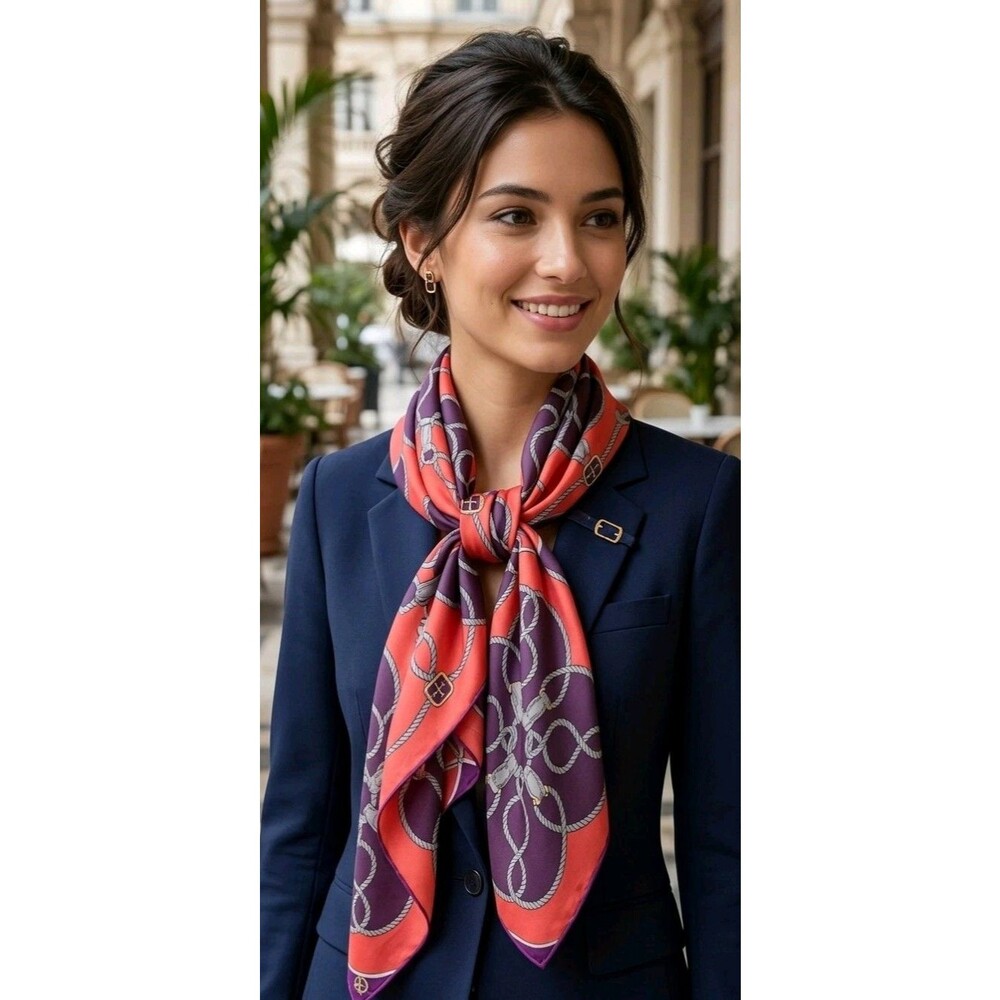 BANANA REPUBLIC NWT Rectangular Red, Hot Pink & Burgundy Scarf MSRP $59.50